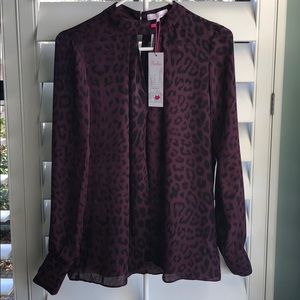 NWT Parker Long Sleeve Leopard print blouse!